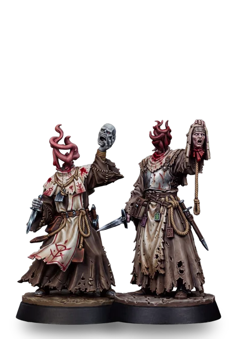 Pit Chorister, 2 painted sculpts